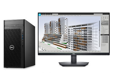 戴爾Precision T3660 BIM建模電腦工作站（酷睿 i7-12700, 2.1GHz, 12核丨32GB DDR5 內(nèi)存丨1TB 固態(tài)+4TB 機(jī)械硬盤丨RTX A2000, 6GB顯卡丨戴爾27英寸顯示器）