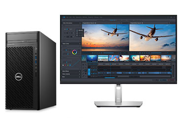 影視后期制作電腦 戴爾T3660工作站（英特爾酷睿 i7-12700, 2.1GHz, 12核丨128GB DDR5 內存丨1TB 固態+4TB 機械硬盤丨AMD W5500, 8GB顯卡丨戴爾27英寸 4K顯示器）