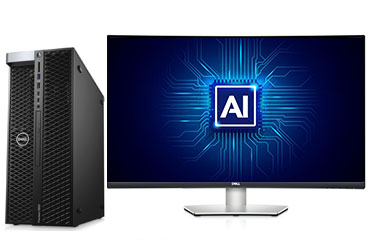 戴爾Precision 5820工作站  AI人工智能開發電腦（至強 W-2265, 3.5GHz, 12核丨256GB DDR4 內存丨2塊*1TB 固態硬盤丨RTX 3060 12GB顯卡丨戴爾31.5英寸 曲面屏）