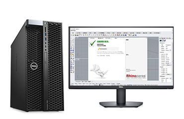 戴爾T7820工作站 Rhino犀牛軟件建模電腦（至強(qiáng)銀牌 4215R, 3.2GHz, 8核丨64GB DDR4內(nèi)存丨512GB 固態(tài)+2TB SATA硬盤(pán)丨NVIDIA T1000, 4GB顯卡丨戴爾SE2422H）