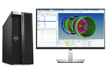 戴爾T7820工作站 CAE仿真計算分析電腦（英特爾至強金牌 6248R, 3.0GHz, 24核丨192GB DDR4 內存丨1TB 固態+8TB 機械硬盤丨RTX A4500, 20GB顯卡丨27英寸顯示器）