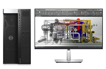 CAD/CAE/CAM工業設計電腦  戴爾T7920工作站 （至強金牌 6242R, 3.1GHz, 20核丨128GB, DDR4 內存丨1TB 固態+8TB 機械硬盤丨RTX 4000, 8GB顯卡丨27寸顯示器）