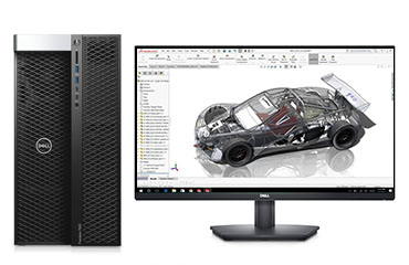 UG建模設(shè)計電腦 戴爾T7920工作站（英特爾至強金牌 6244, 3.6GHz, 8核丨192GB, DDR4 內(nèi)存丨2TB, 固態(tài)+12TB 機械硬盤丨NVIDIA RTX A4000, 16GB顯卡丨27寸顯示器）