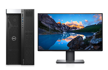 戴爾DELL T7920 Tower 塔式工作站（英特爾至強(qiáng)金牌 5222, 3.8GHz, 4核丨192GB, DDR4 內(nèi)存丨2TB 固態(tài)+4TB, 機(jī)械硬盤(pán)丨NVIDIA T600, 4GB顯卡丨25英寸顯示器）