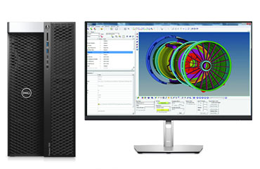 戴爾T7920 CAE仿真計算電腦工作站（英特爾至強金牌 6256, 3.6GHz, 12核丨256GB, DDR4 內存丨2TB, 固態+8TB 機械硬盤丨Quadro RTX6000, 24GB顯卡丨27寸顯示器）