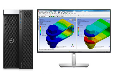 ANSYS仿真電腦工作站 戴爾T7920工作站（2顆*至強金牌 6250, 3.9GHz, 8核丨256GB, DDR4 內(nèi)存丨2TB, 固態(tài)+8TB, 機械硬盤丨RTX A4500, 20GB顯卡丨27英寸顯示器）