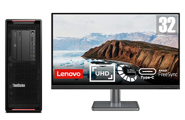 聯想ThinkStation P720 工作站（英特爾至強金牌 6230, 20核丨128GB DDR4 內存丨512GB 固態+4TB 機械硬盤丨RTX A2000 12GB顯卡丨32英寸顯示器）