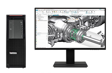 CAD/SW/UG/CATIA機械制圖電腦 聯(lián)想P520工作站（英特爾至強 W-2275, 14核丨128GB 內(nèi)存丨1TB 固態(tài)+4TB 機械硬盤丨RTX A4500 20GB顯卡丨27英寸顯示器）