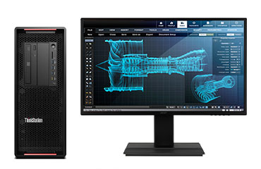 工業設計師電腦  聯想P720工作站（英特爾至強金牌 6234, 3.3GHz, 8核丨128GB DDR4 內存丨1TB 固態+4TB 機械硬盤丨AMD Pro W5500 8GB顯卡丨27英寸顯示器）