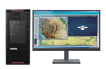 VR-GIS地理信息系統應用電腦 聯想P920工作站（英特爾至強銀牌 4214R, 12核丨64GB DDR4內存丨512GB 固態+4TB 機械硬盤丨NVIDIA T1000 8GB顯卡丨27寸顯示器）