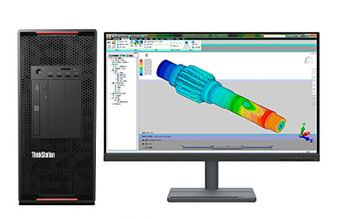 CAD/CAM/CAE設計建模仿真電腦  聯(lián)想P920工作站（英特爾至強金牌 6226R, 16核丨192GB DDR4內存丨1TB固態(tài)+ 4TB機械硬盤丨RTX A2000 12GB顯卡丨27寸顯示器）