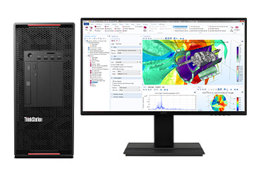 COMSOL仿真電腦 聯想P920工作站（2顆*至強鉑金 8260, 24核丨512GB DDR4 內存丨2TB 固態(tài)+4TB 機械硬盤丨NVIDIA RTX A5000 24GB顯卡丨聯想27寸顯示器）