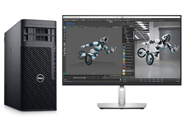 戴爾（DELL）T7865  三維渲染電腦工作站（AMD 5965WX，24核，128MB緩存丨128GB，DDR4 內(nèi)存丨1TB 固態(tài)+8TB 機械硬盤丨RTX A2000, 12GB 顯卡丨27寸 IPS專業(yè)顯示器）