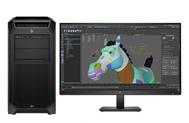 maya動畫渲染電腦  惠普HP Z8 G5 工作站（英特爾至強銀牌 4410Y，12核丨128GB DDR5 ECC 內存丨1TB M.2 固態+4TB 機械硬盤丨RTX A4500, 20GB 顯卡丨27寸顯示器）