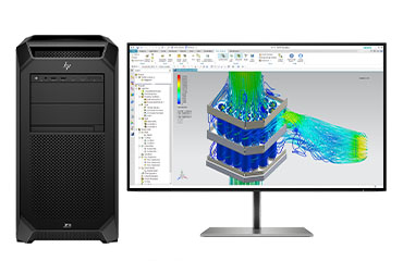 COMSOL數值建模仿真電腦 HP Z8 G5 圖形工作站（2顆*英特爾至強金牌 5420+，28核丨256GB DDR5 ECC 內存丨2TB 固態+12TB 機械硬盤丨RTX A5000，24GB顯卡丨27寸顯示器）