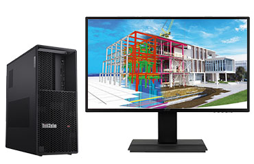 3D工程設計制圖  聯想ThinkStation P3工作站（英特爾酷睿 i7-13700K，16核丨128GB DDR5 內存丨2TB 固態+4TB 機械硬盤丨RTX 2000 Ada, 16GB 顯卡丨27寸顯示器）