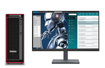 聯想 ThinkStation P5 科研計算分析工作站（英特爾至強 W5-2455X，12核丨192GB DDR5 ECC 內存丨2TB 固態+8TB 機械硬盤丨NVIDIA T400，4GB 顯卡丨27寸顯示器）