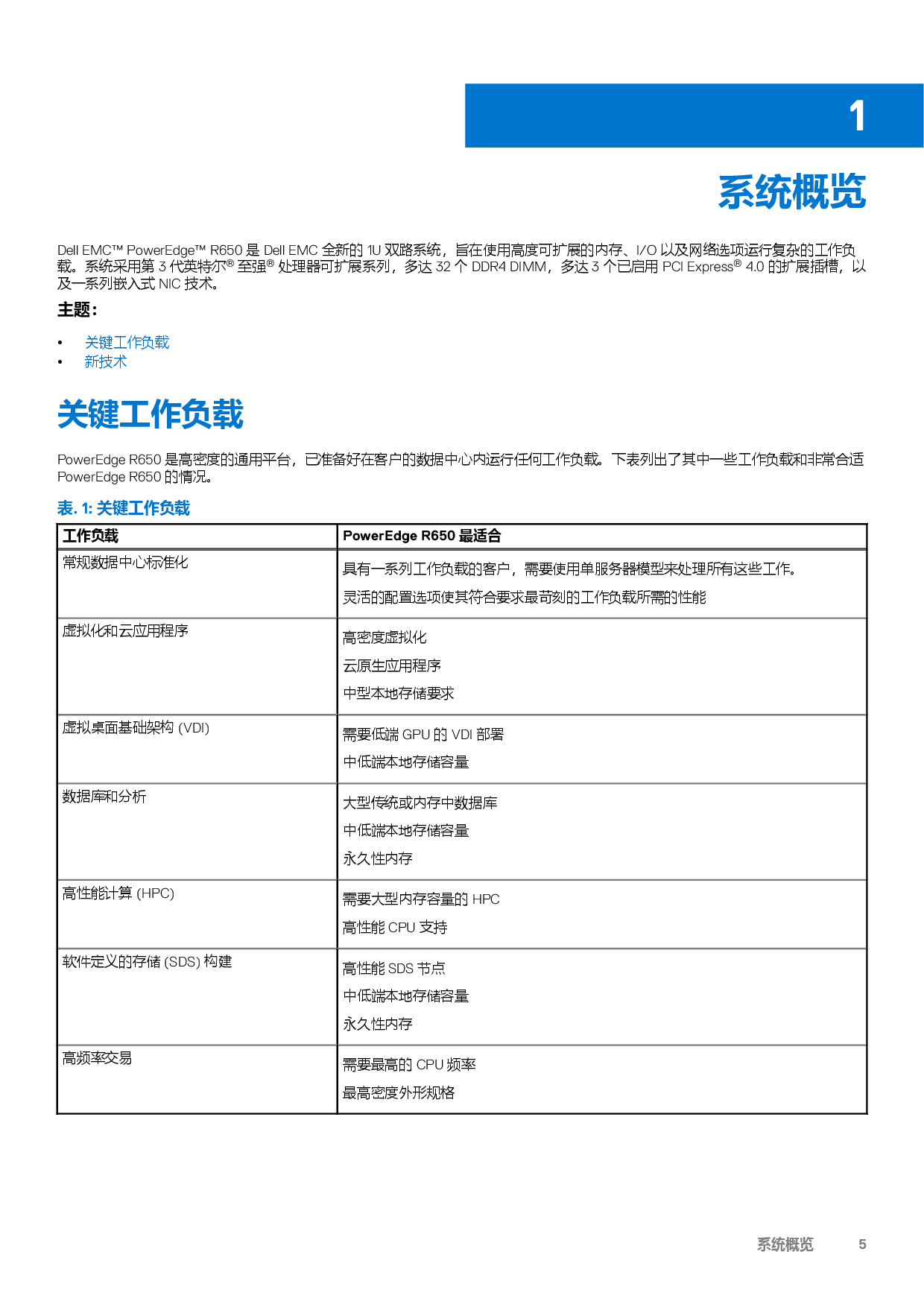 Dell EMC PowerEdge R650 機架式服務(wù)器技術(shù)指南PDF第5頁